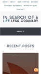 Mobile Screenshot of insearchofalifelessordinary.com