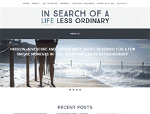 Tablet Screenshot of insearchofalifelessordinary.com